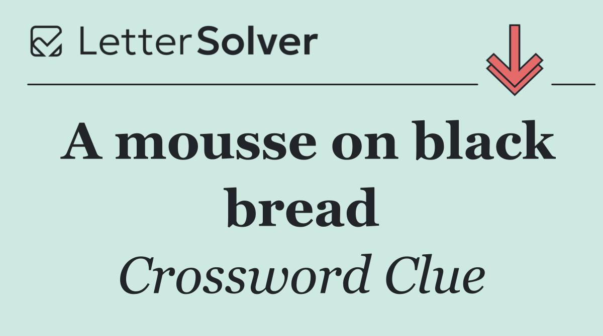 A mousse on black bread