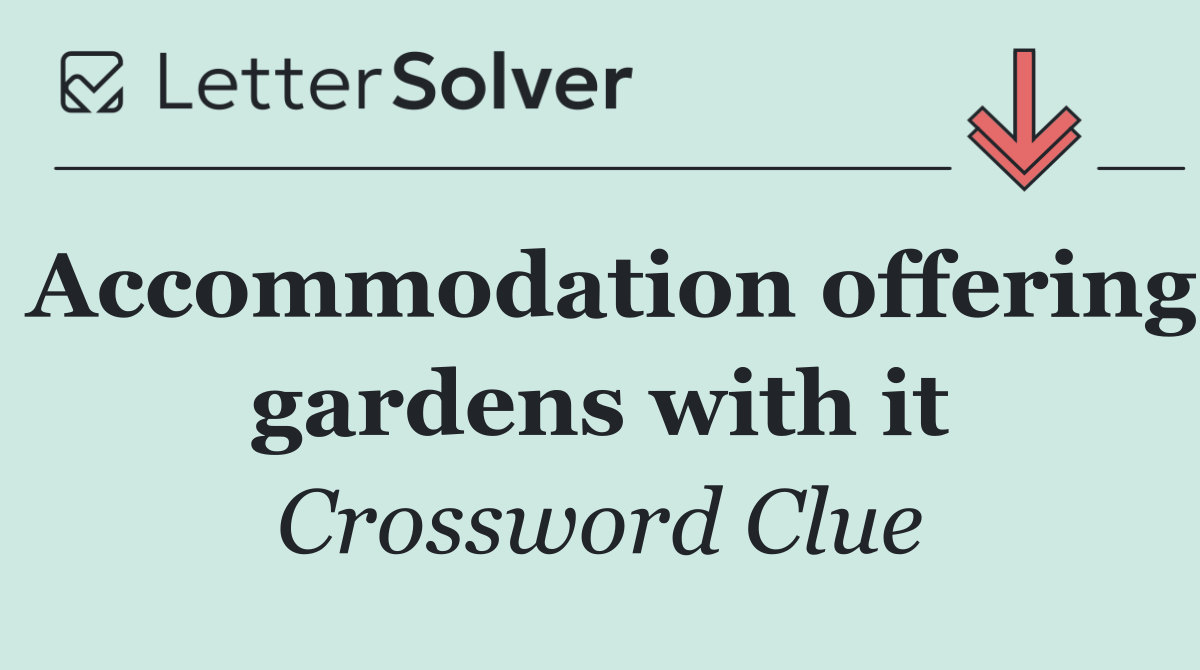 Accommodation offering gardens with it