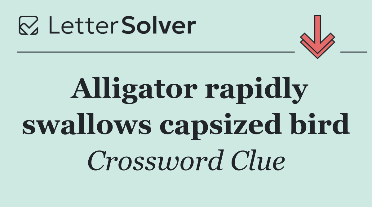 Alligator rapidly swallows capsized bird