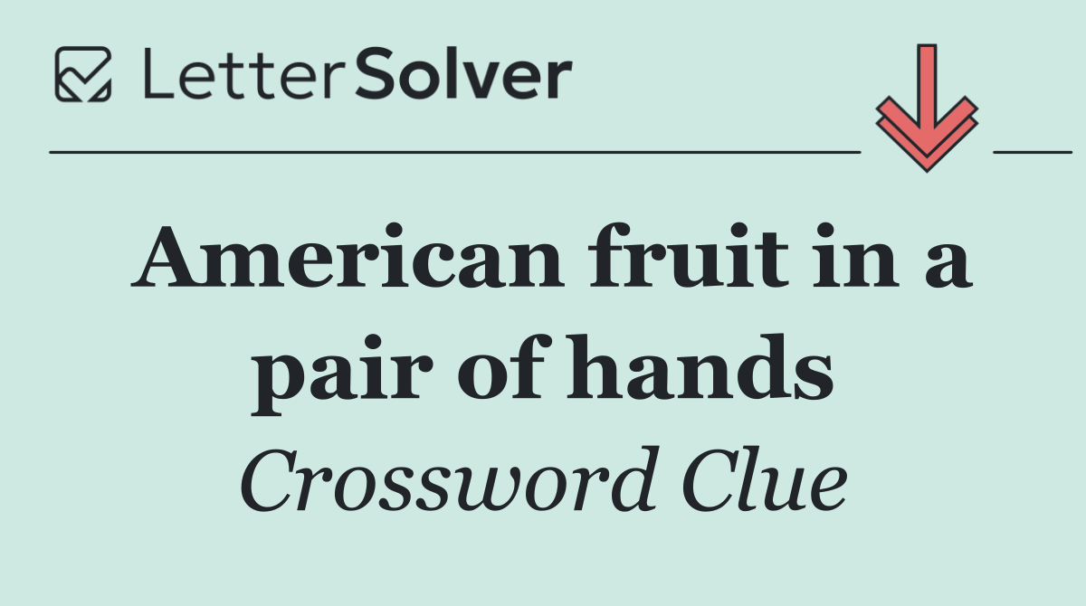 American fruit in a pair of hands