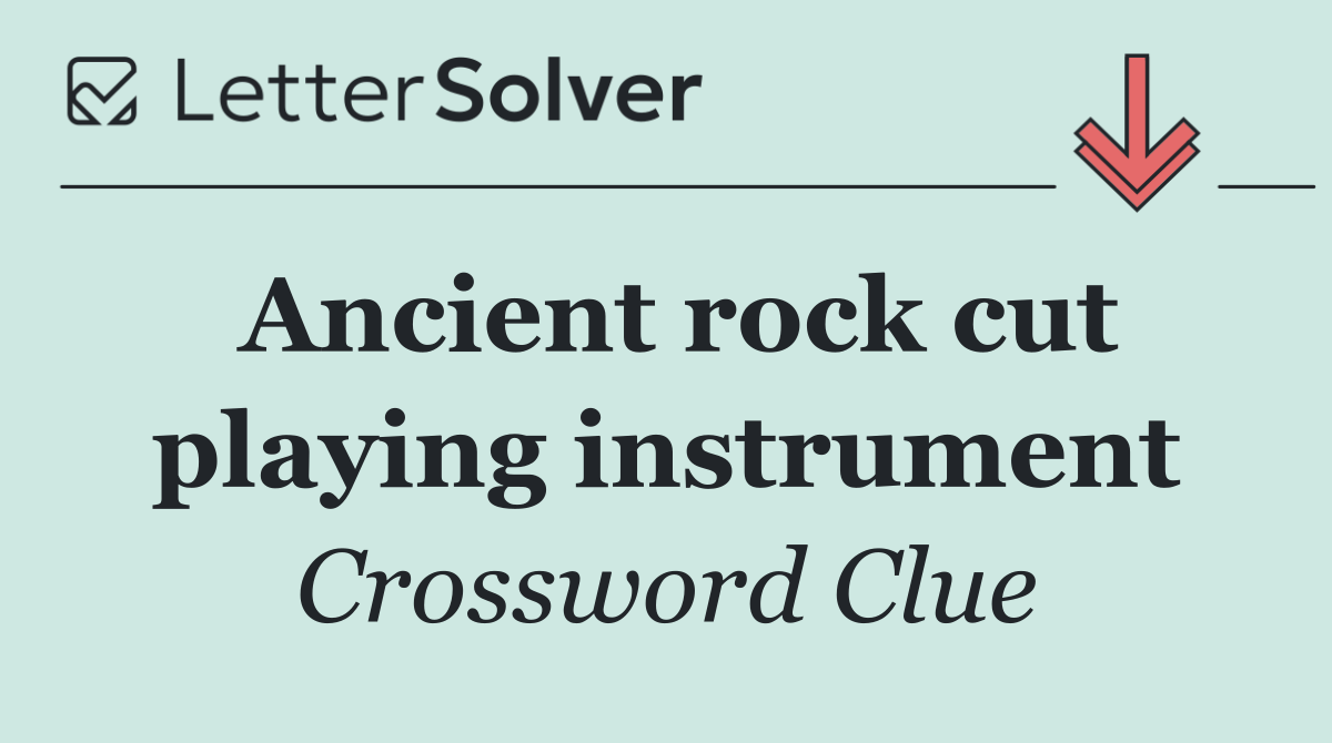 Ancient rock cut playing instrument