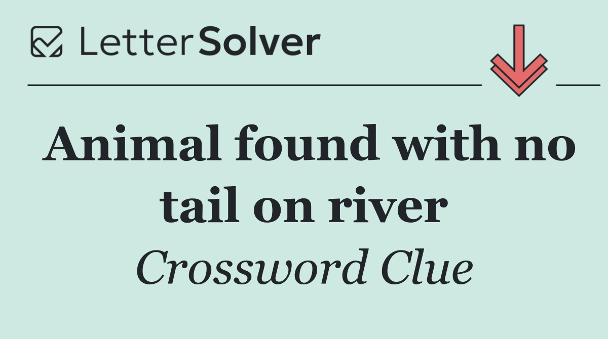 Animal found with no tail on river
