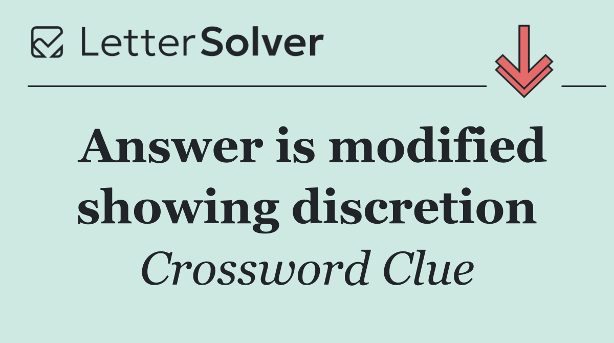 Answer is modified showing discretion