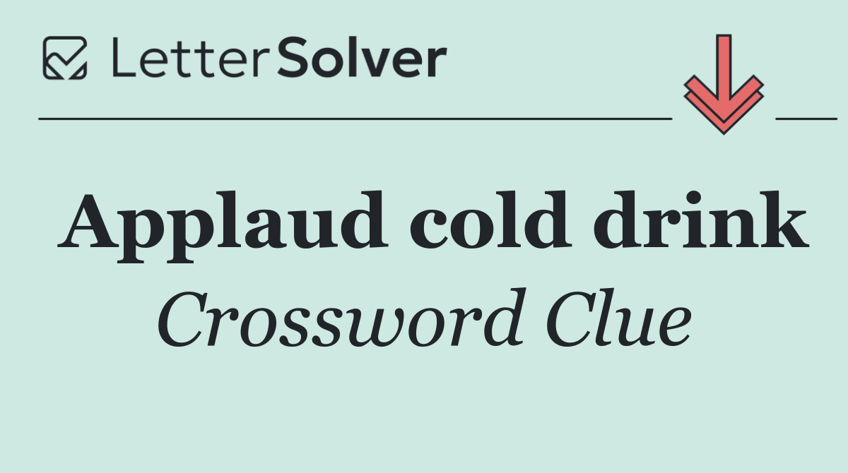 Applaud cold drink