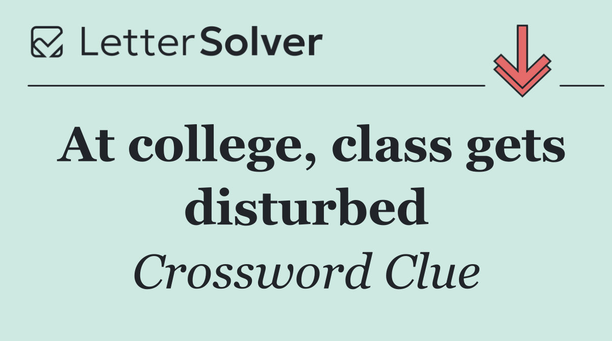 At college, class gets disturbed