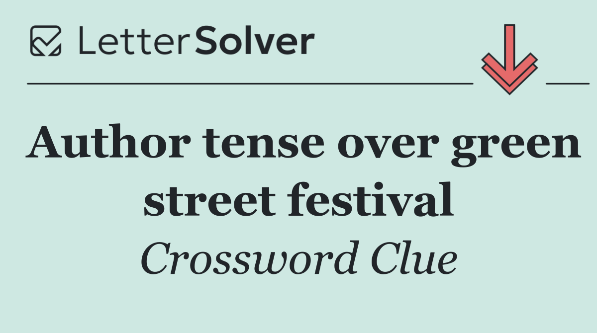 Author tense over green street festival