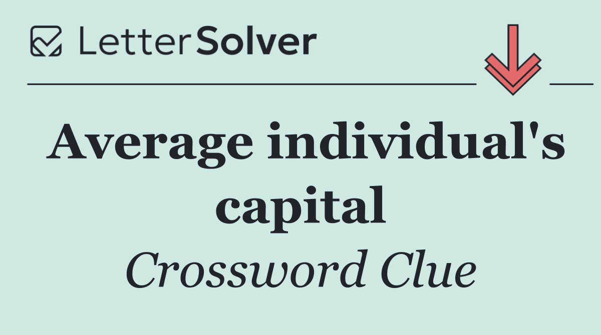 Average individual's capital