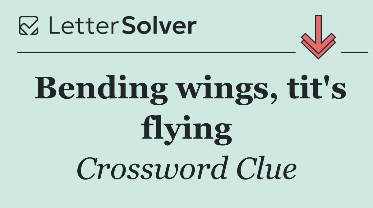 Bending wings, tit's flying