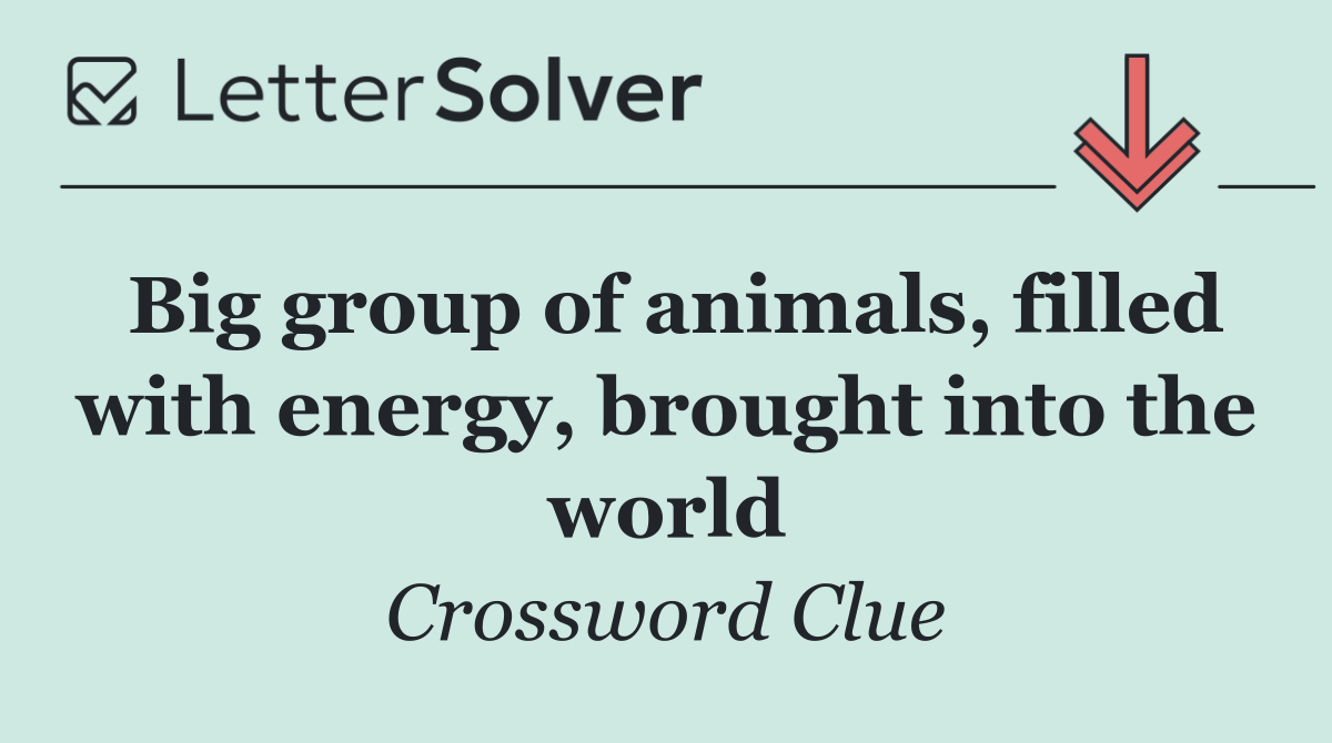 Big group of animals, filled with energy, brought into the world