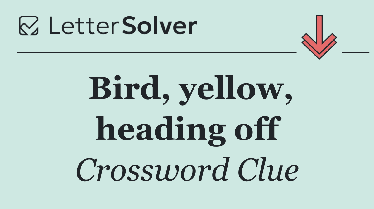 Bird, yellow, heading off