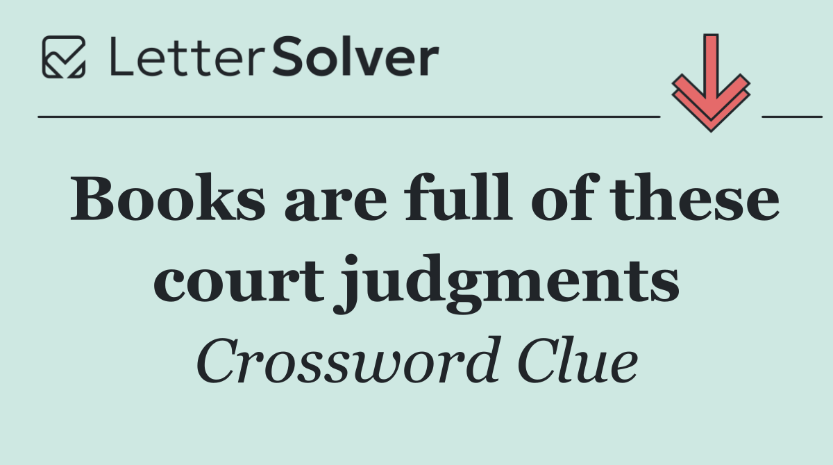 Books are full of these court judgments
