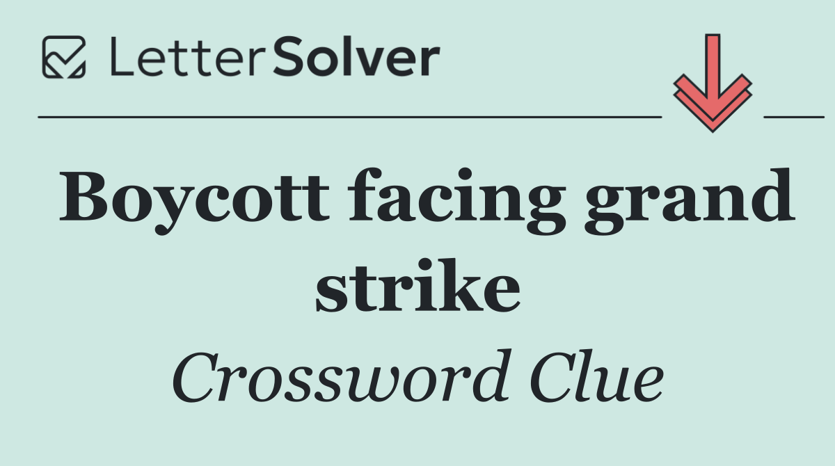 Boycott facing grand strike