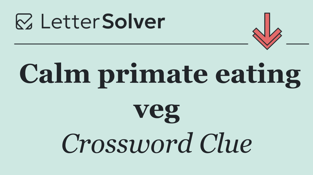 Calm primate eating veg