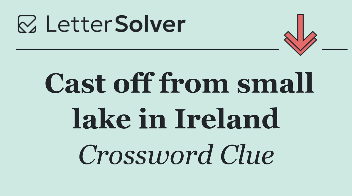 Cast off from small lake in Ireland