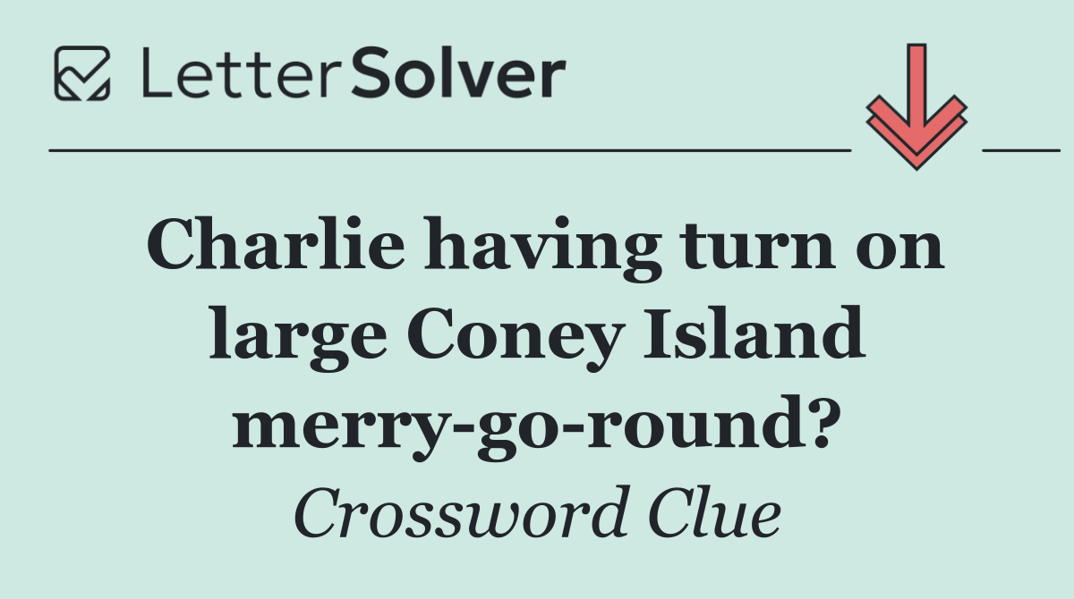 Charlie having turn on large Coney Island merry go round?