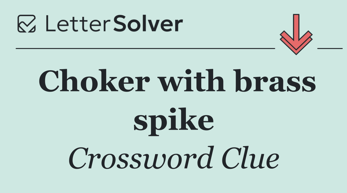 Choker with brass spike
