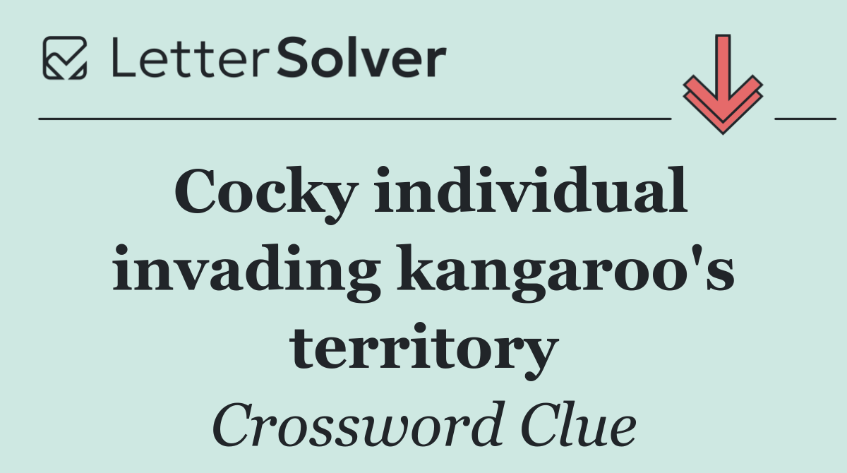 Cocky individual invading kangaroo's territory