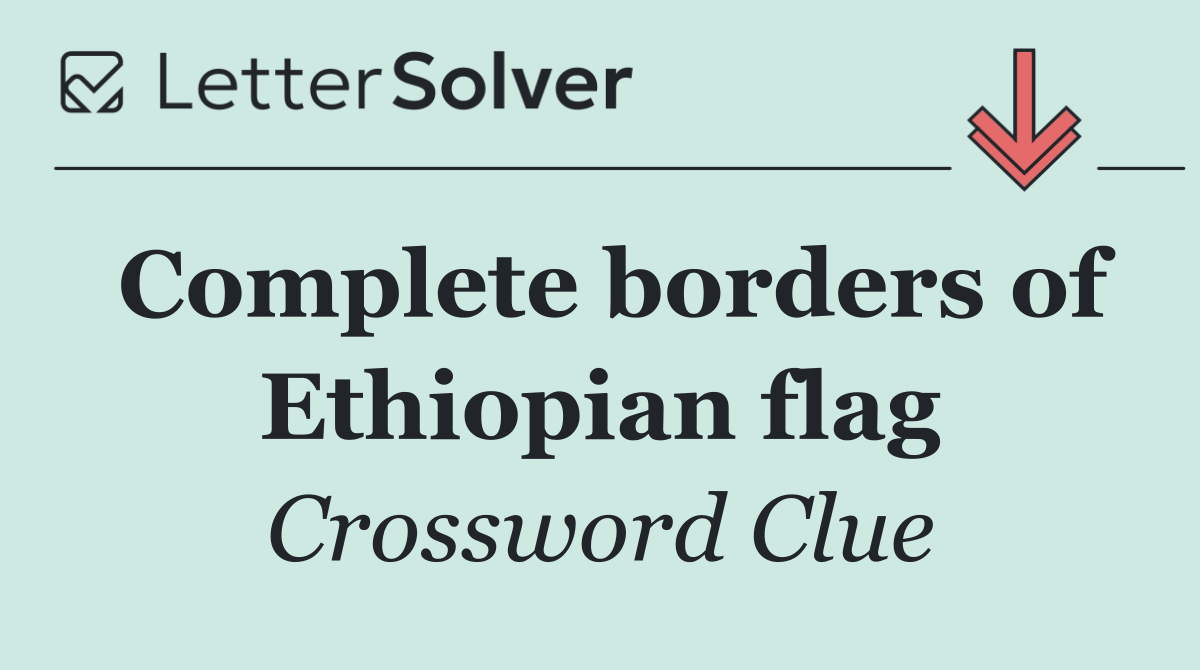 Complete borders of Ethiopian flag