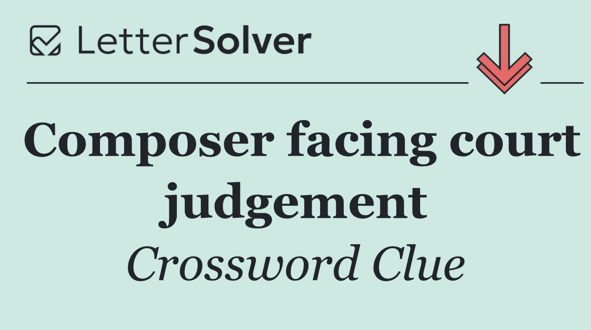 Composer facing court judgement