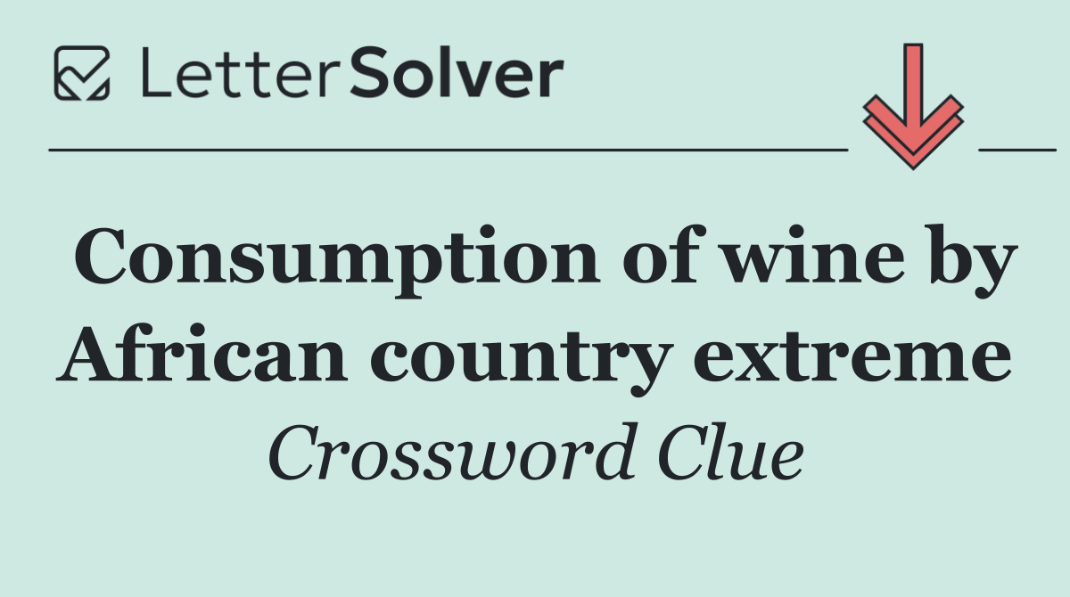 Consumption of wine by African country extreme