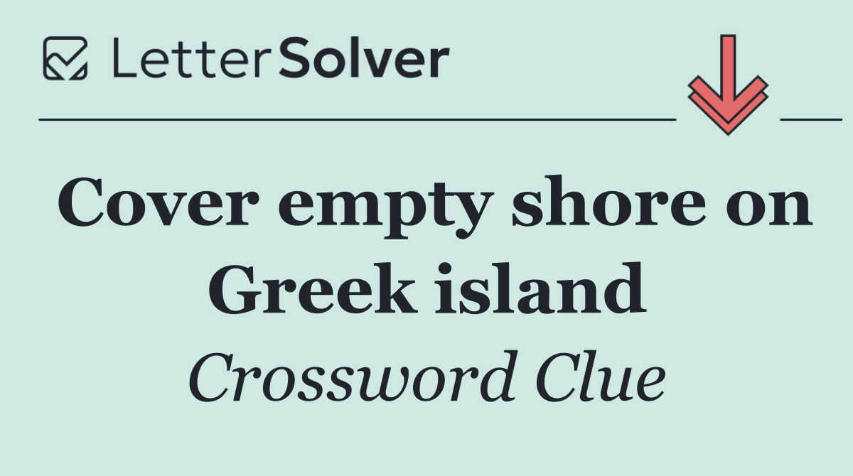 Cover empty shore on Greek island