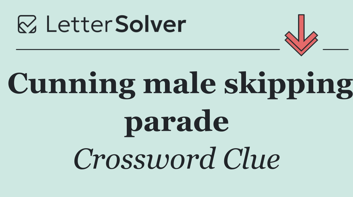 Cunning male skipping parade