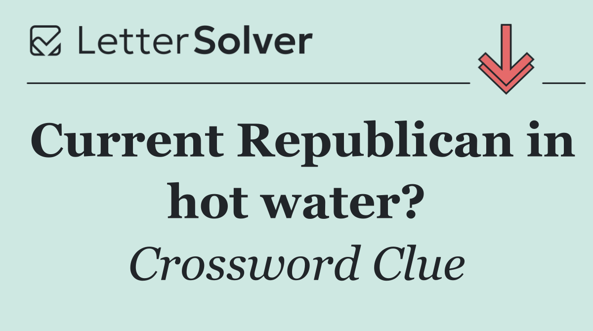 Current Republican in hot water?