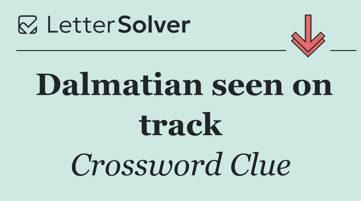 Dalmatian seen on track
