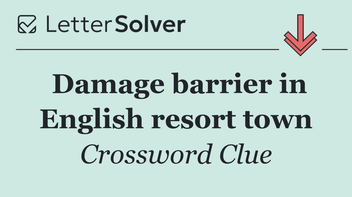 Damage barrier in English resort town