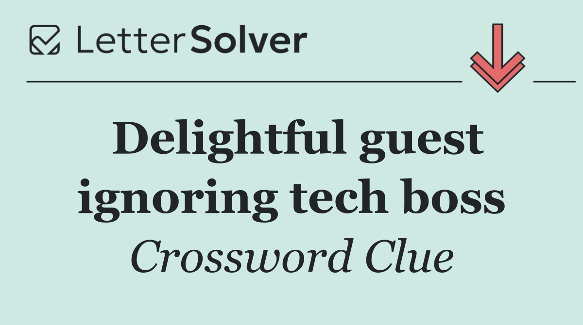 Delightful guest ignoring tech boss