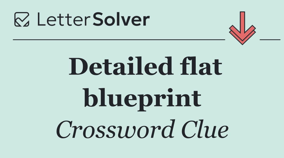 Detailed flat blueprint