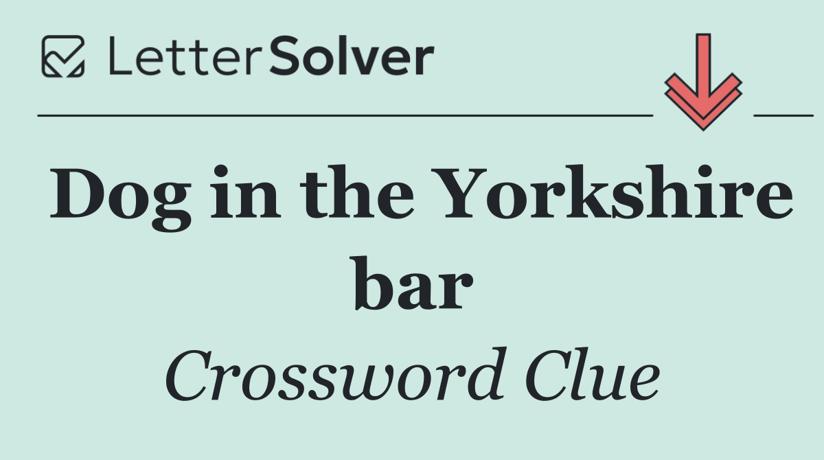 Dog in the Yorkshire bar