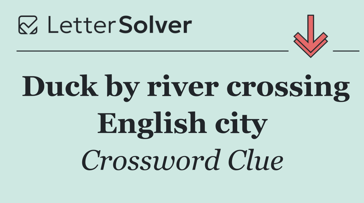 Duck by river crossing English city