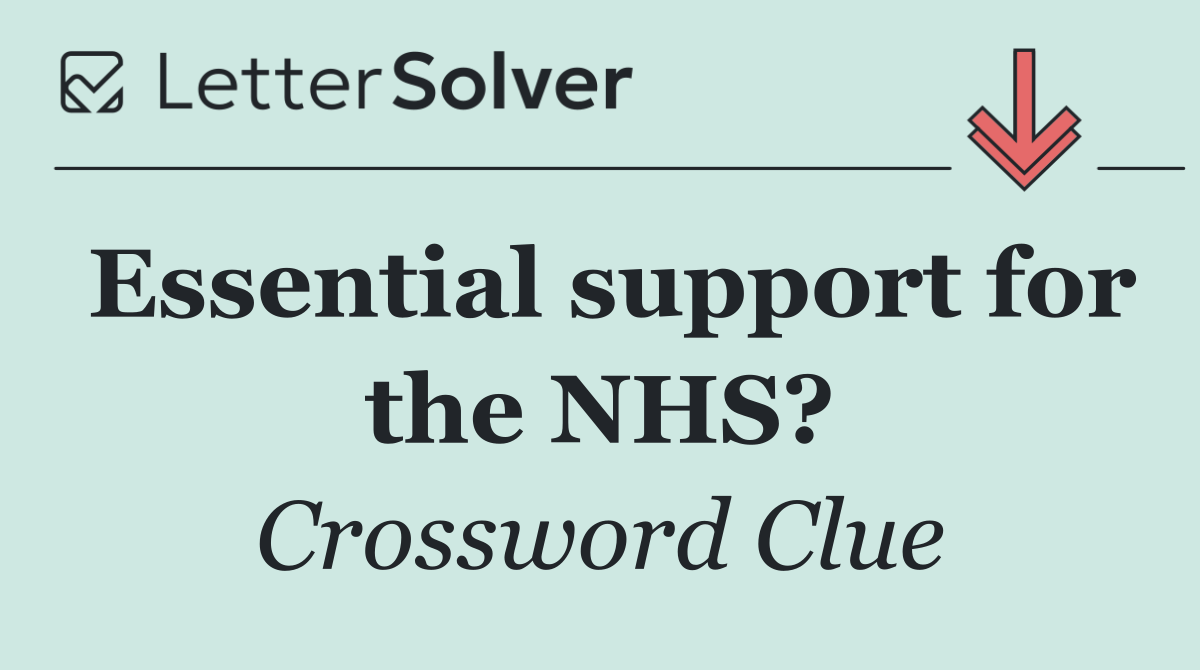 Essential support for the NHS?
