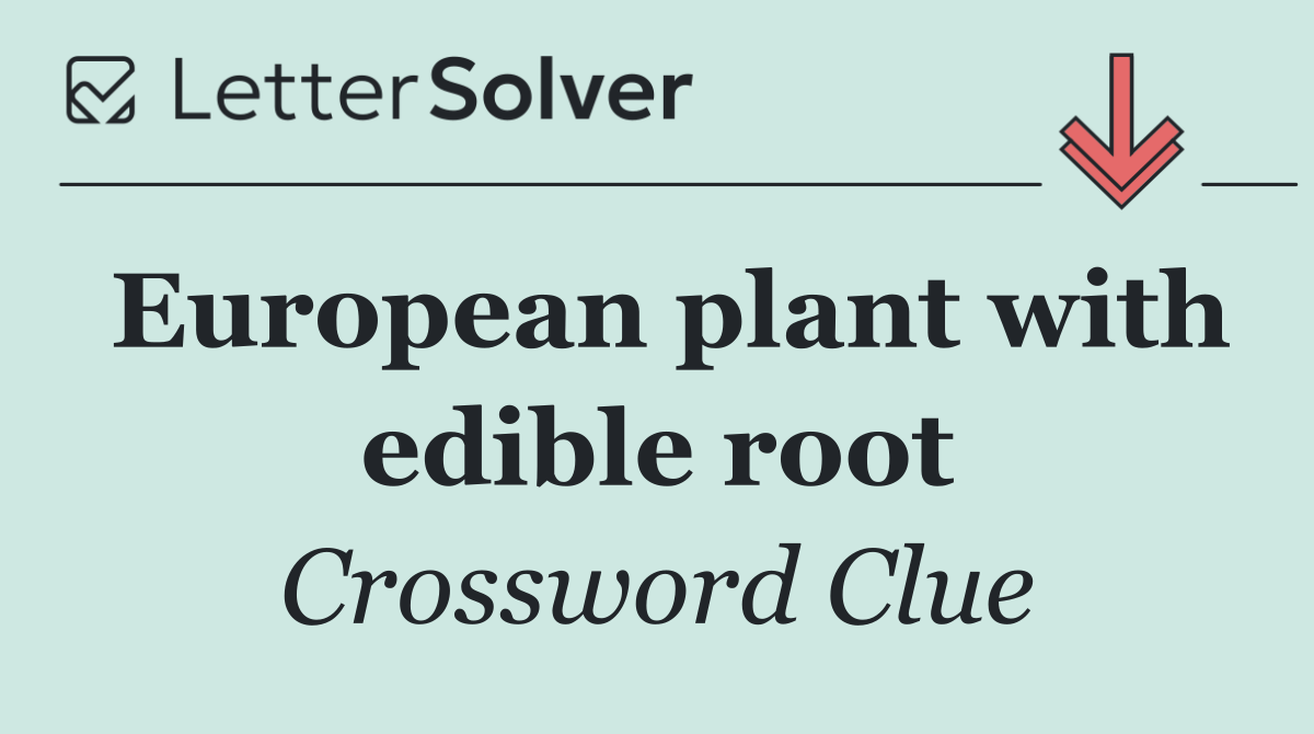European plant with edible root