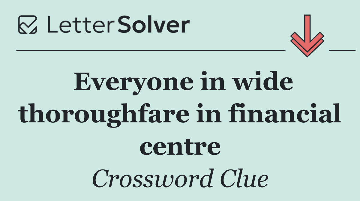 Everyone in wide thoroughfare in financial centre