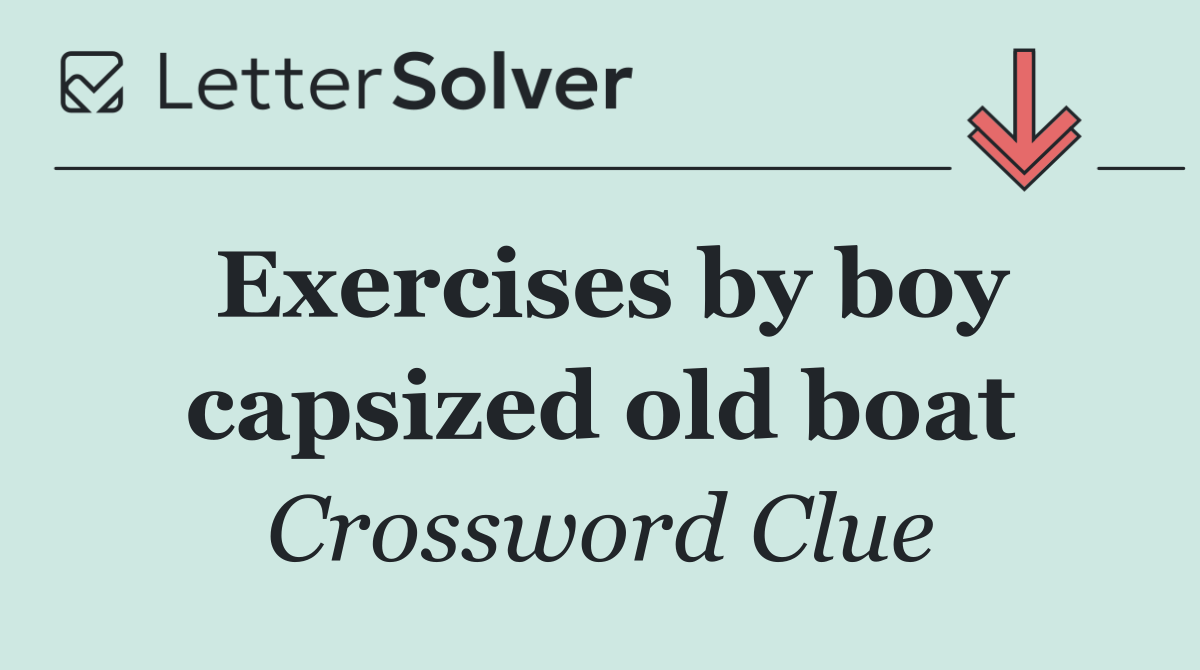 Exercises by boy capsized old boat
