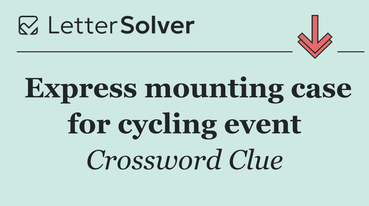 Express mounting case for cycling event