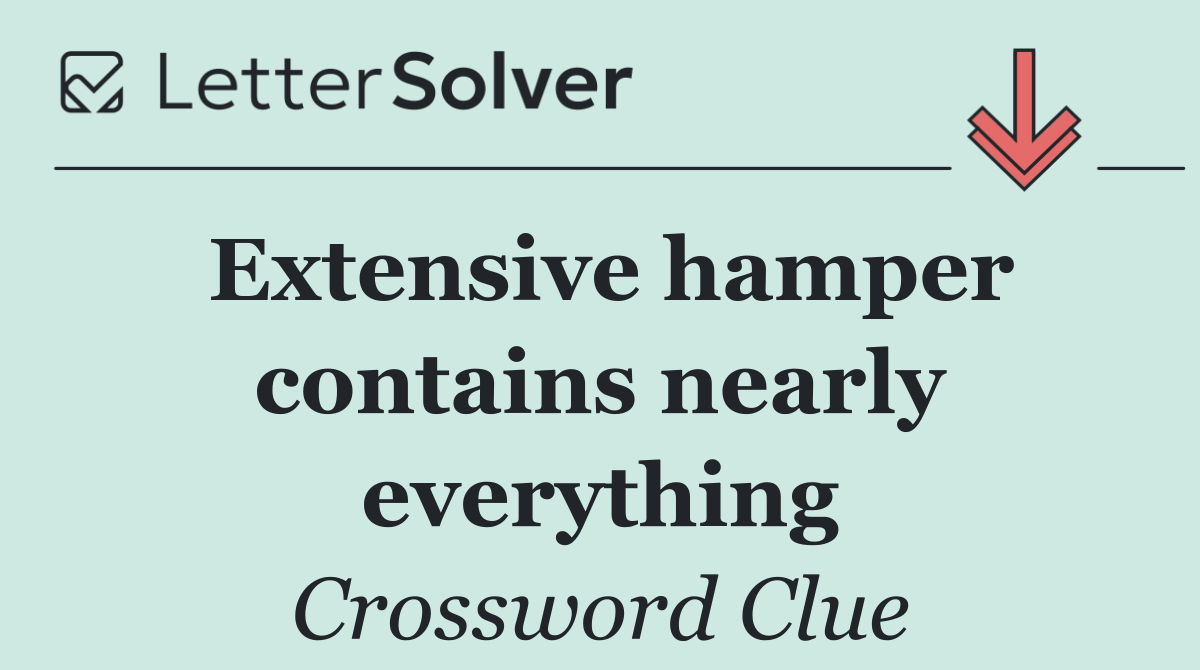 Extensive hamper contains nearly everything