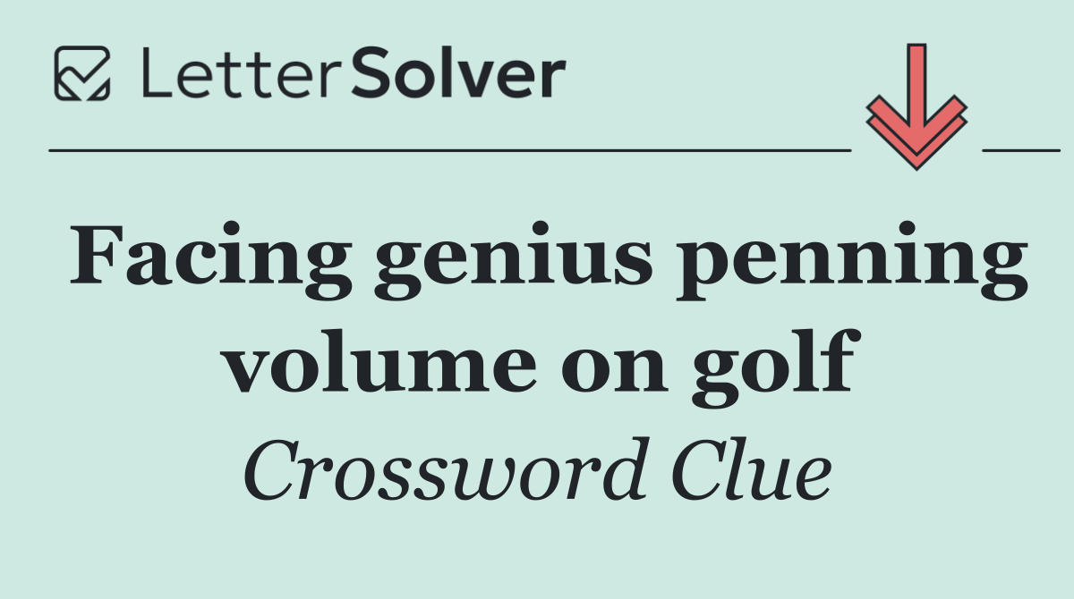 Facing genius penning volume on golf