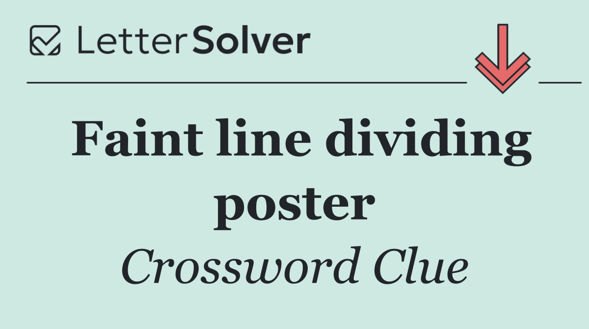 Faint line dividing poster
