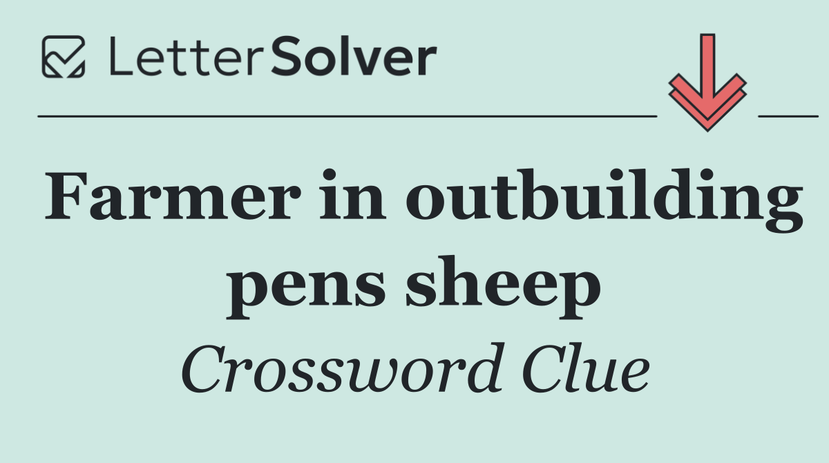 Farmer in outbuilding pens sheep