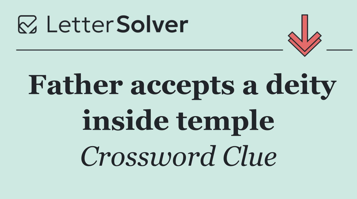 Father accepts a deity inside temple