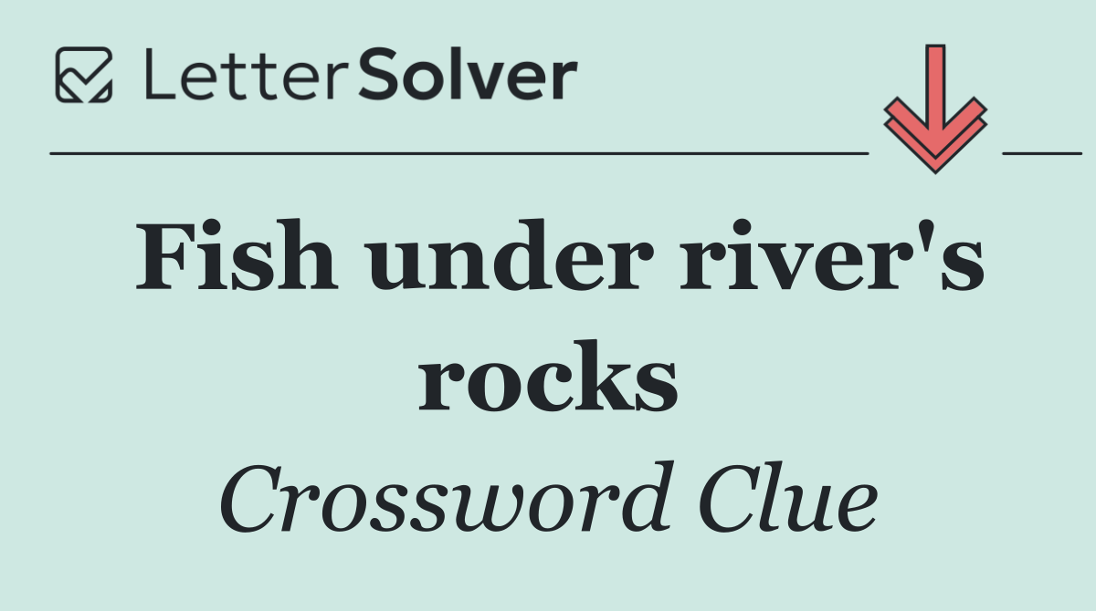 Fish under river's rocks