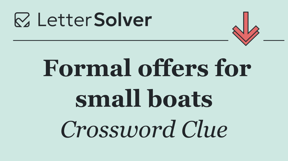 Formal offers for small boats