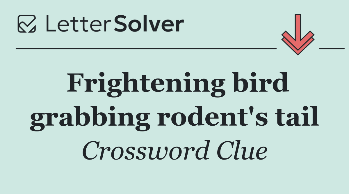 Frightening bird grabbing rodent's tail