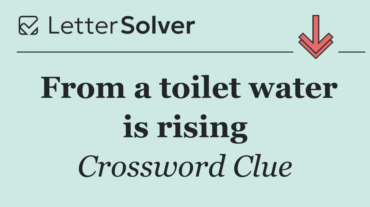 From a toilet water is rising