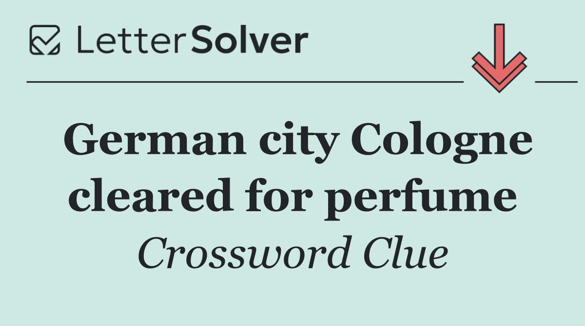 German city Cologne cleared for perfume