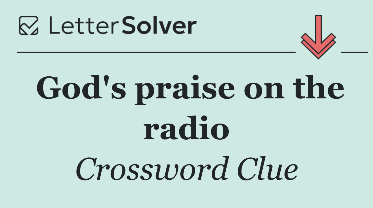 God's praise on the radio