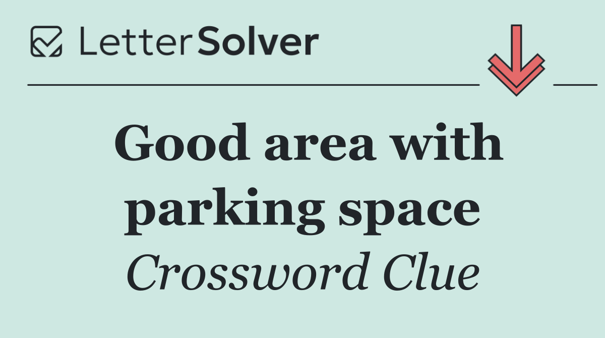 Good area with parking space